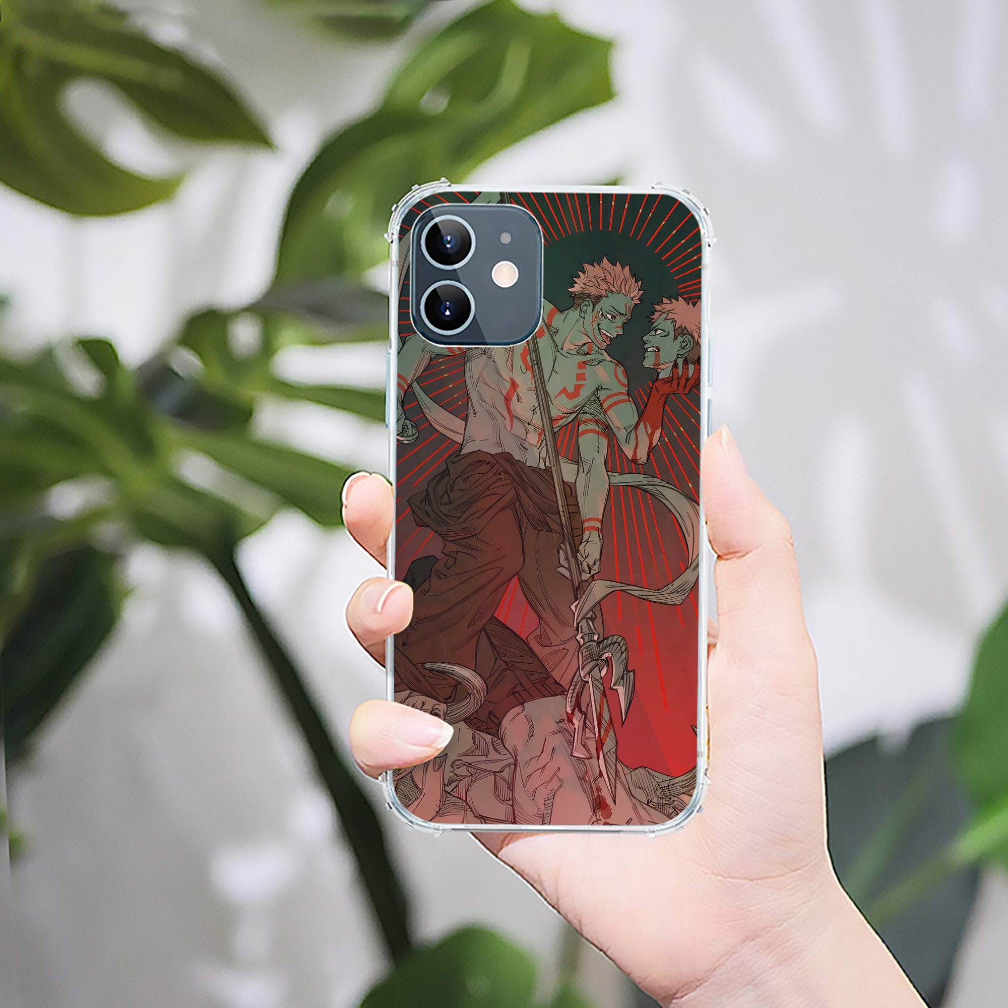 （画像用） 呪術廻戦 Jujutsu Kaisen 【iPhone 12シリーズ対応】透明スマホケース（クリアソフトケース）